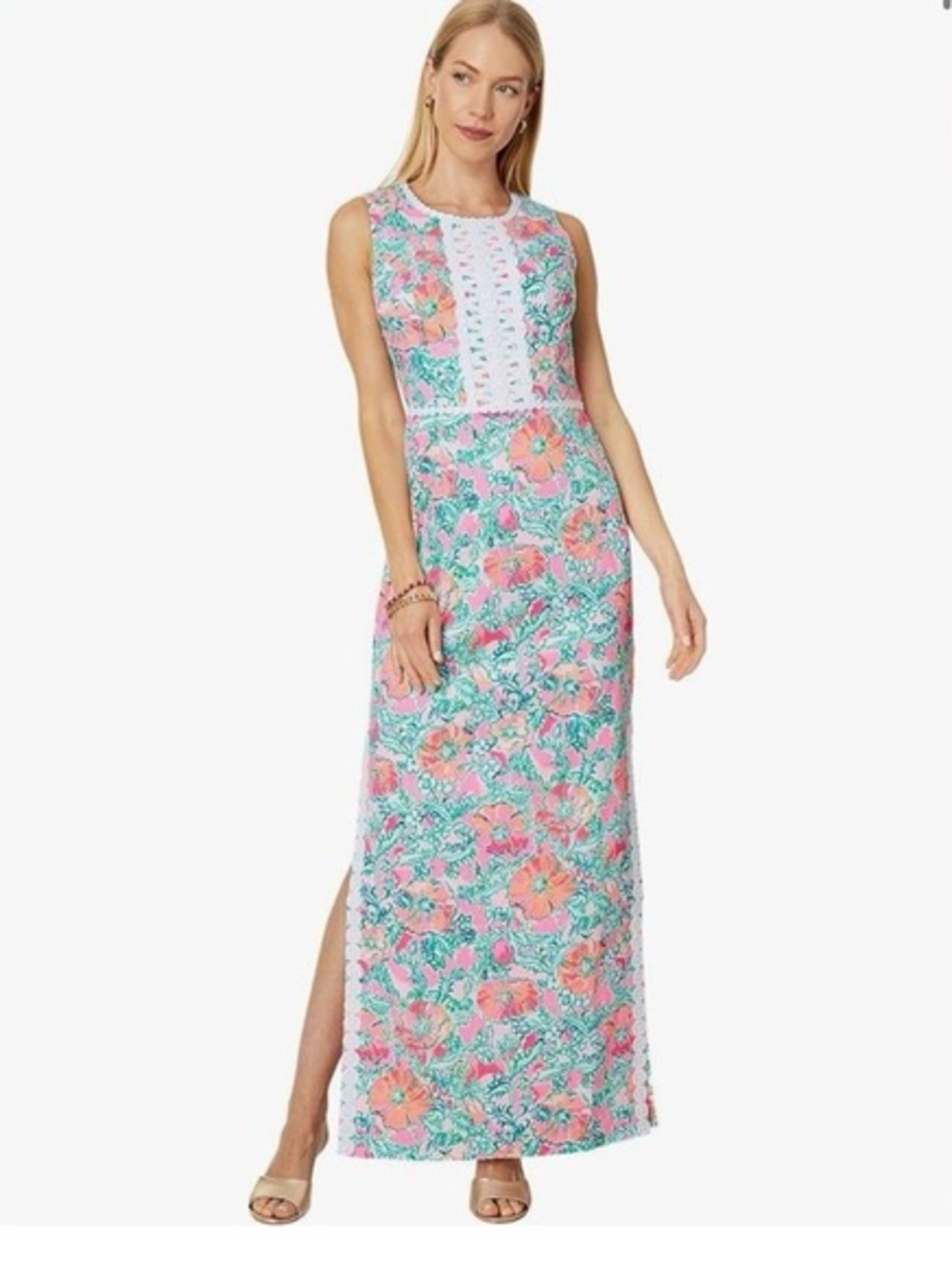 Lilly Pulitzer Ashler Stretch Maxi Shift Dress size 8 - Picture 8 of 11
